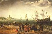 Adam Willaerts, The painting Coastal Landscape with Ships